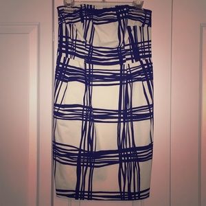 Strapless White and Black dress